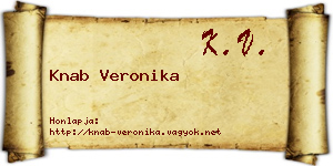 Knab Veronika névjegykártya